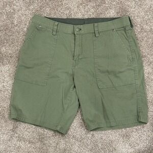 Weatherproof Men's Flex Waistband Utility Trail Casual Shorts 34 Green Ripstop